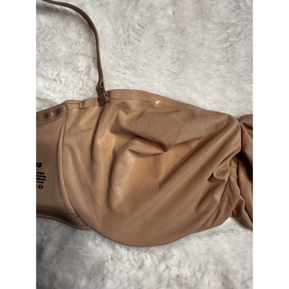 SKIMS Bra 42C Underwire Unlined Full Coverage Cup Back Closure Beige Nude - Picture 7 of 10